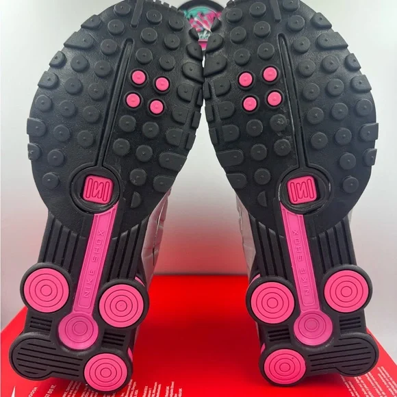 Nike Shox R4 Black Metallic Silver Pinksicle BRAND NEW Size 10 Women - Picture 7 of 8
